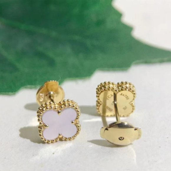 Van Cleef & Arpels 18K gold four-leaf clover earrings - Picture 2 of 6